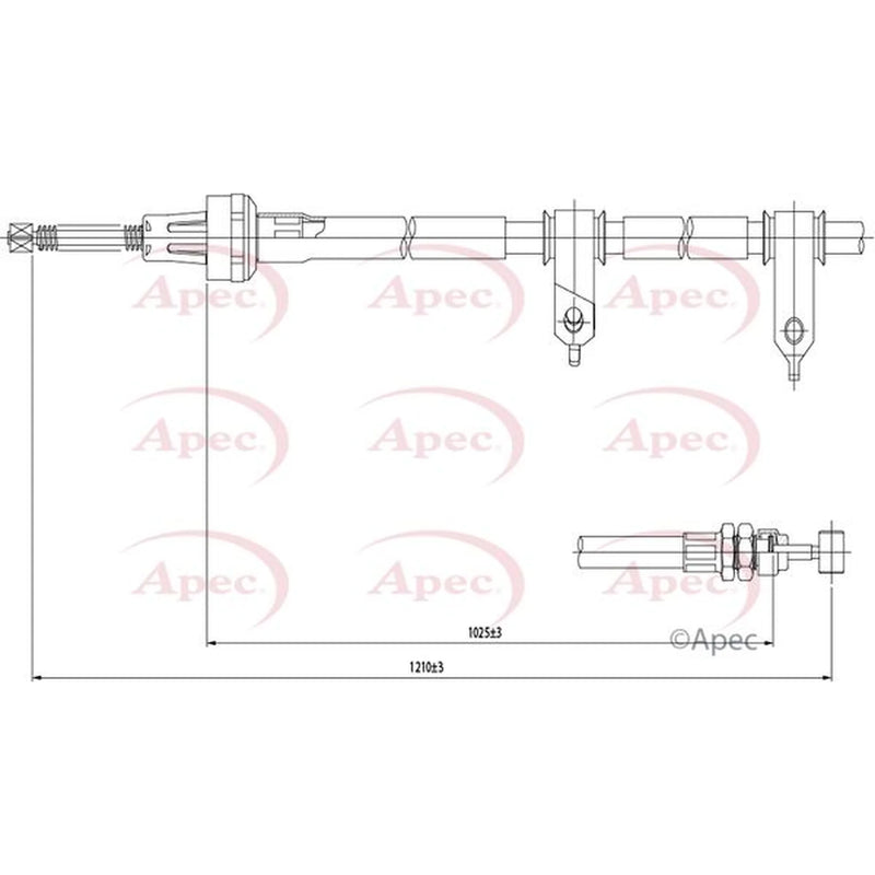 Apec Handbrake Cable Left Rear CAB1567