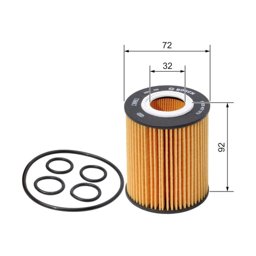 Bosch Car Oil Filter P7073 Fits Vauxhall Zafira Cdti|Cdti Ecotec - 1.7 - 07- F02 Bosch  - Town Parts