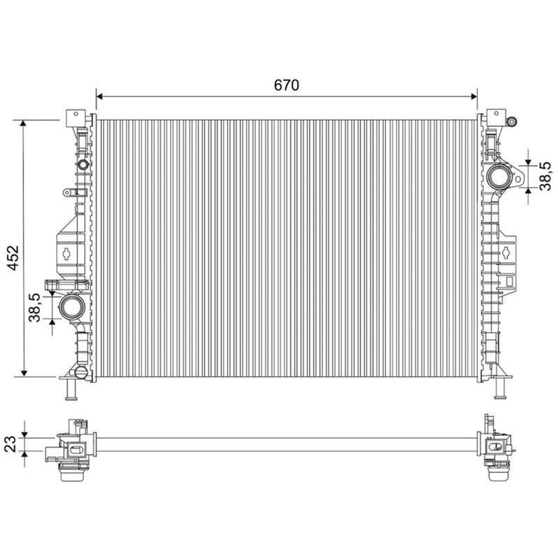 Valeo Engine Radiator 701913