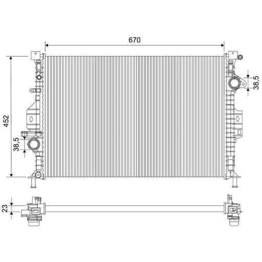Valeo Engine Radiator 701913