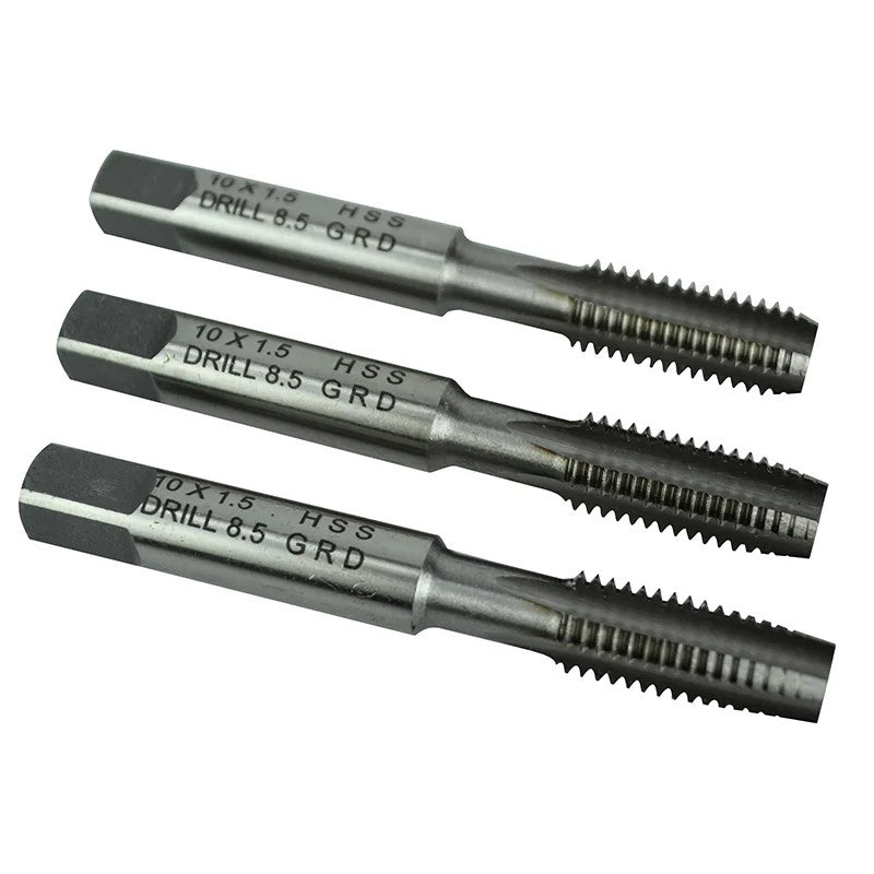 Faithfull HSS Straight Flute Tap Set M10 x 1.50, 3 Piece - FAIHSSTM10
