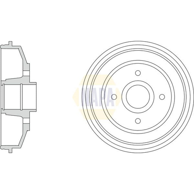 NAPA Brake Drum Assembly Rear NDR1019
