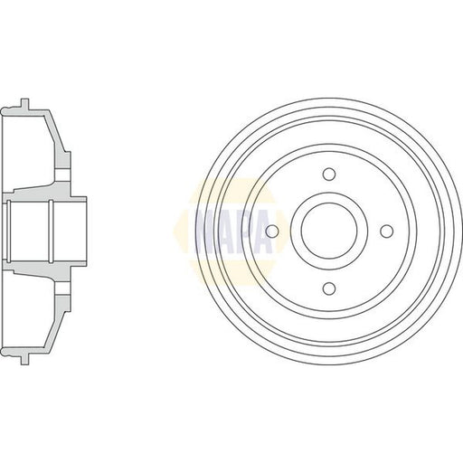 NAPA Brake Drum Assembly Rear NDR1019