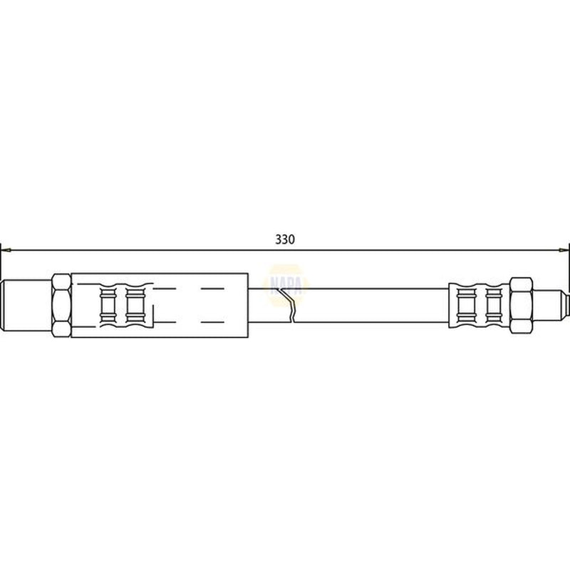 NAPA Brake Hydraulic Hose Line Front NBH1304