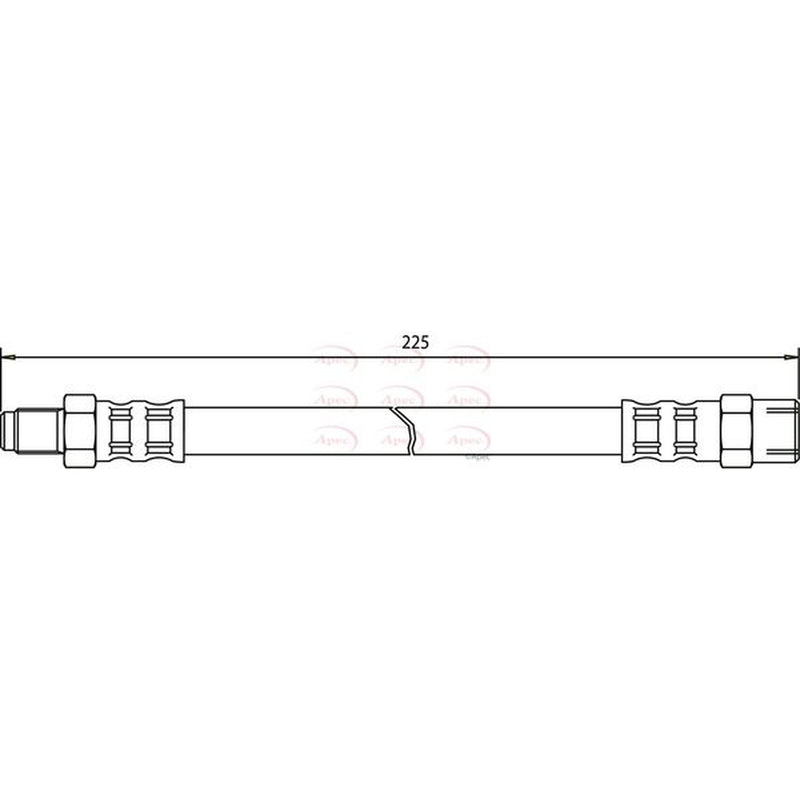 Apec Brake Hydraulic Hose Line Rear HOS3149