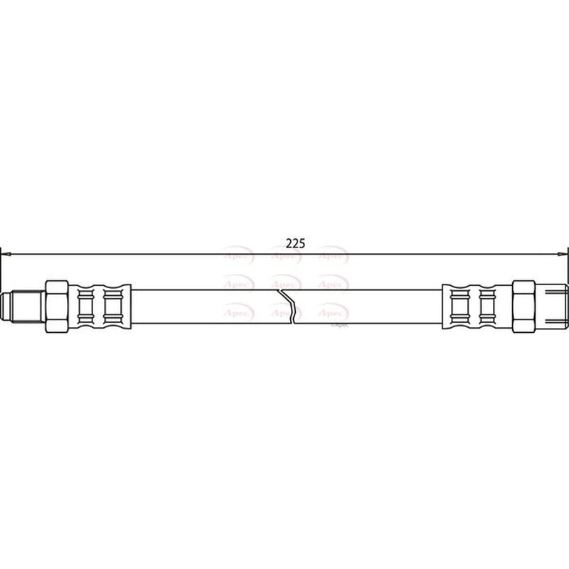Apec Brake Hydraulic Hose Line Rear HOS3149