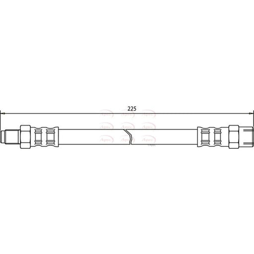 Apec Brake Hydraulic Hose Line Rear HOS3149