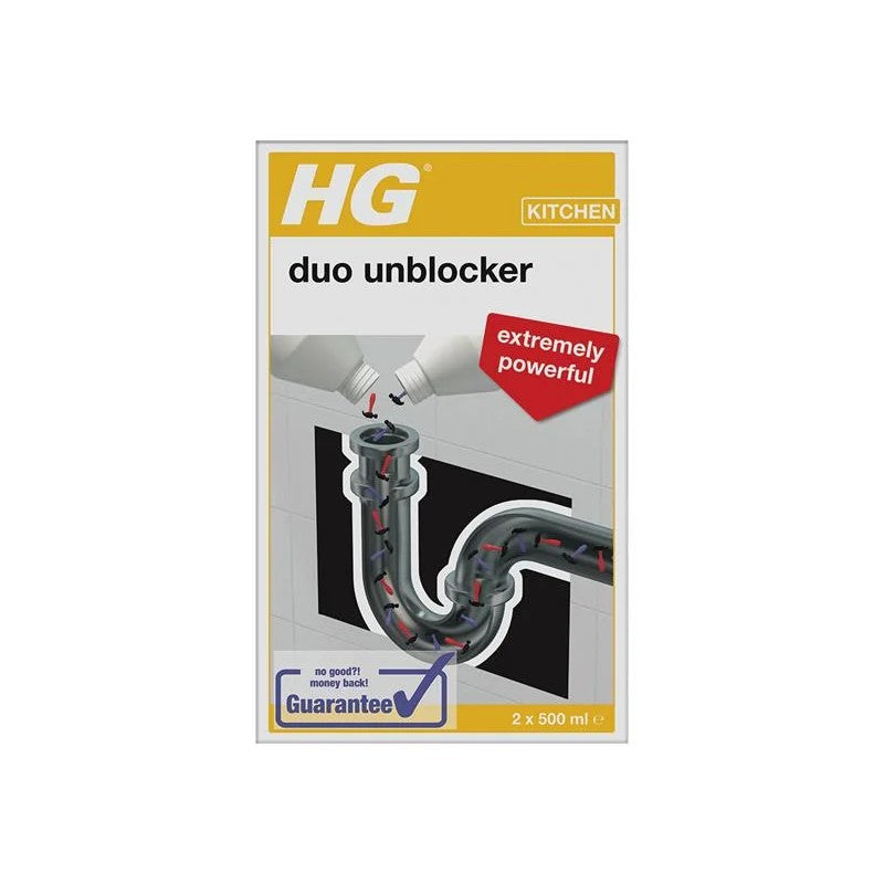 H G Duo Unblocker 1 Litre Powerful Drain Cleaner
