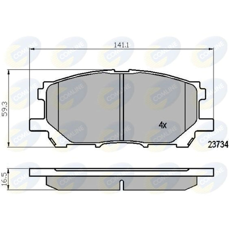 Comline 4 x Front Brake Pad Set CBP01750