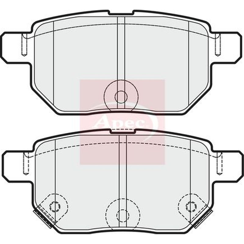Apec Rear Brake Pad Set PAD1734