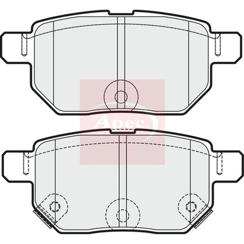 Apec Rear Brake Pad Set PAD1734