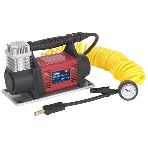 Sealey Tyre Inflator/Mini Air Compressor 12V Heavy-Duty MAC06 Sealey  - Town Parts