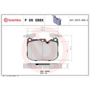 Brembo 4 x Front Brake Pad Set P06088X