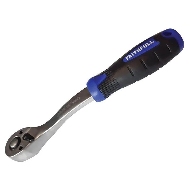 Faithfull Ratchet Handle Quick-Release 72 Teeth 1/4in Drive - FAISOCRAT14N