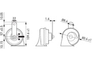 Hella 3FH 012 010-191 Signal Horn