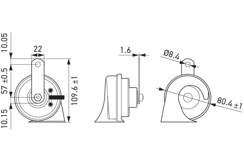 Hella 3FH 012 010-191 Signal Horn