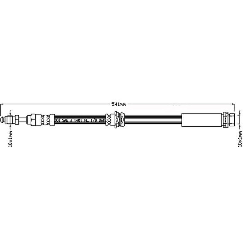 Juratek Brake Hydraulic Hose Line Front JBH1061