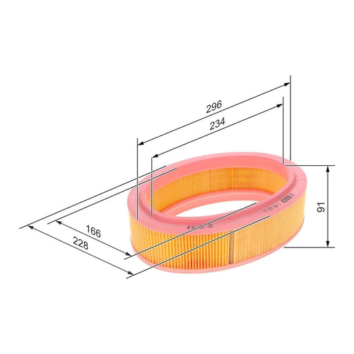 Genuine Bosch Car Air Filter S3311 Fits Renault Kangoo - 1.6 - 01-09 1457433311 Bosch  - Town Parts