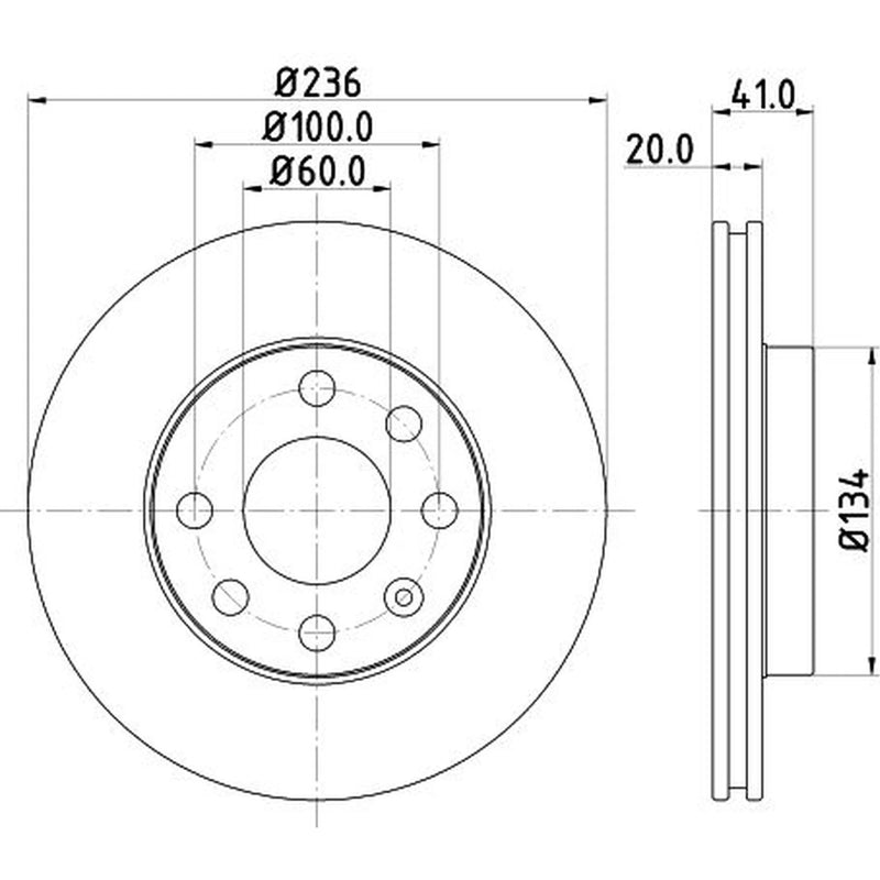 DON 2 x Front Brake Discs PCD11542