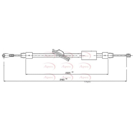 Apec Handbrake Cable Centre CAB1375