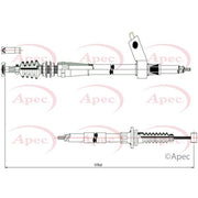 Apec Handbrake Cable Left Rear CAB1560