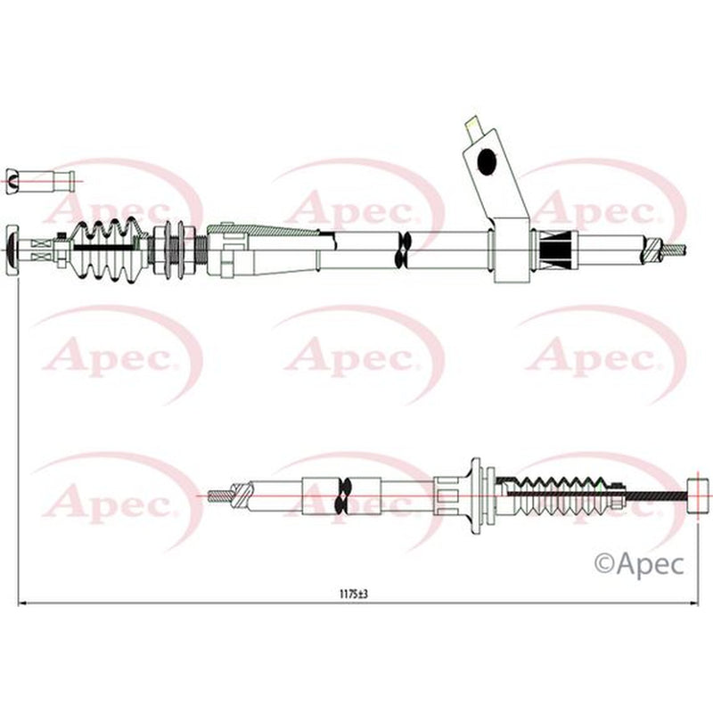 Apec Handbrake Cable Left Rear CAB1560