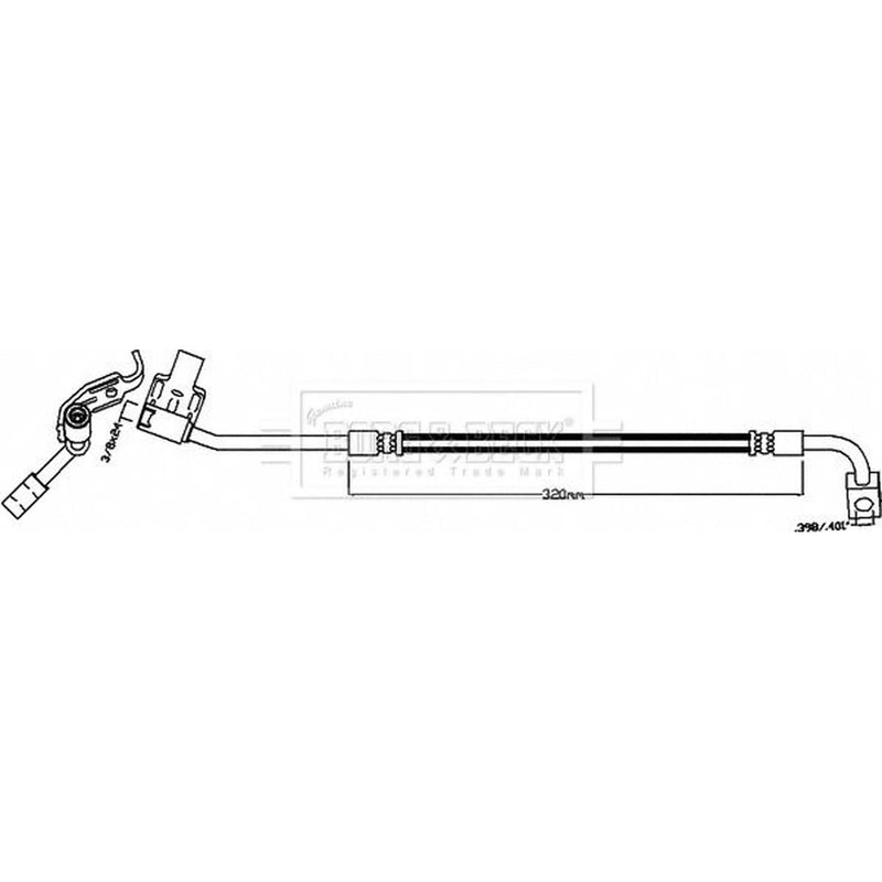 Borg & Beck Brake Hydraulic Hose Line Rear Left BBH8099