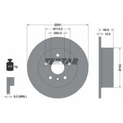 Textar 2 x Solid Rear Brake Discs 92257803