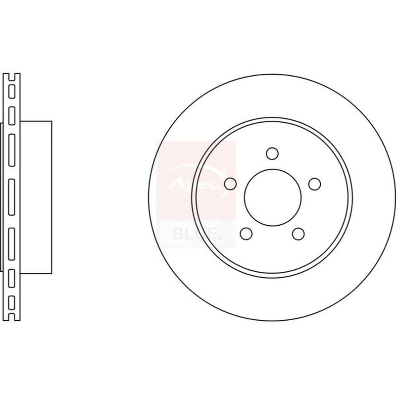 Apec 2 x Vented Rear Brake Discs SDK6570