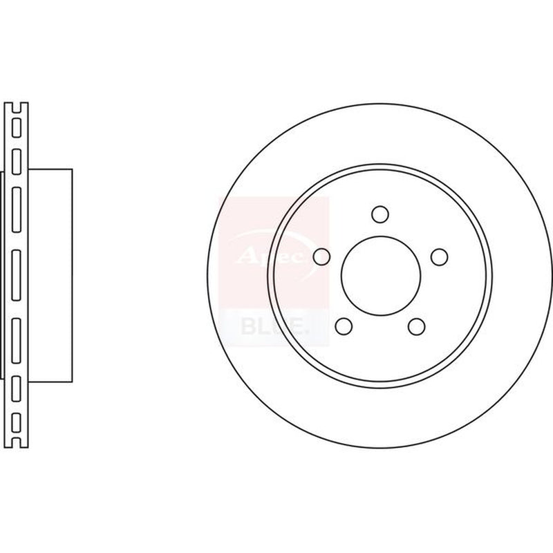 Apec 2 x Vented Rear Brake Discs SDK6570