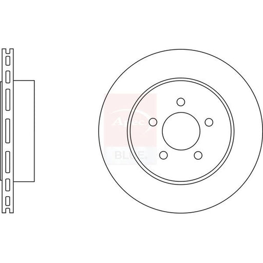 Apec 2 x Vented Rear Brake Discs SDK6570