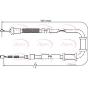 Apec Handbrake Cable Left Rear CAB1108