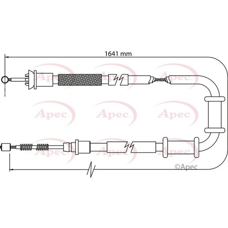 Apec Handbrake Cable Left Rear CAB1108