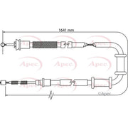 Apec Handbrake Cable Left Rear CAB1108