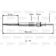 Valeo Diesel Engine Glow Plug 345134