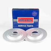 Borg & Beck 2 x Solid Rear Brake Discs BBD5551