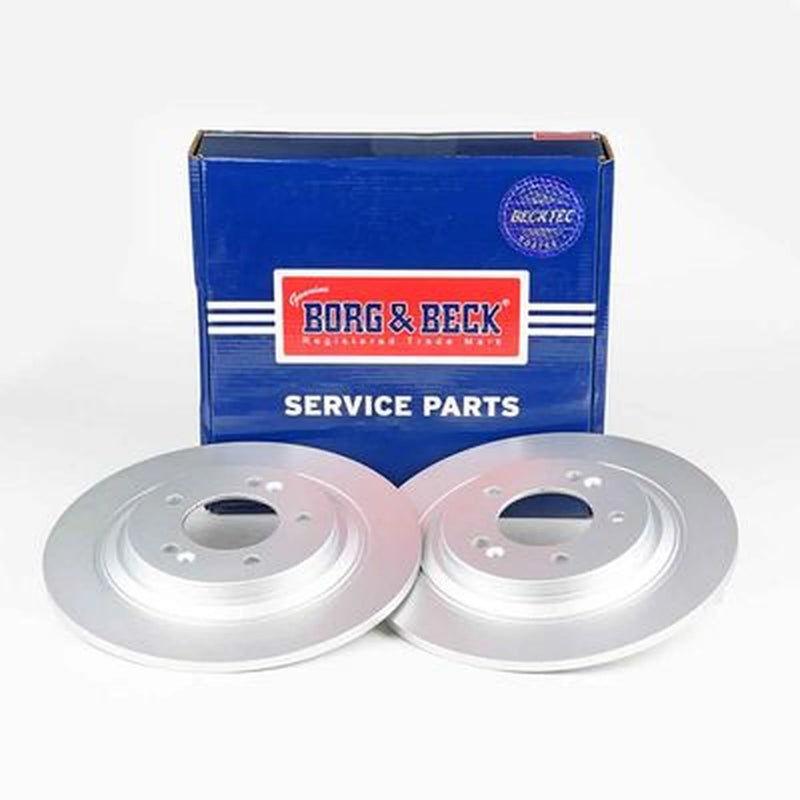 Borg & Beck 2 x Solid Rear Brake Discs BBD5551