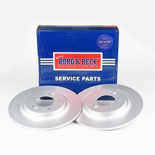 Borg & Beck 2 x Solid Rear Brake Discs BBD5551