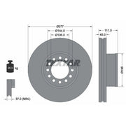 Textar 2 x Internally Vented Brake Discs 93191200 OE 81508030044
