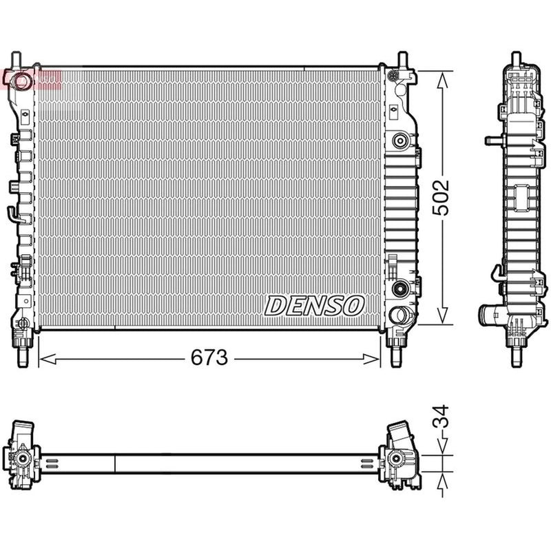 Denso Engine Radiator DRM20124