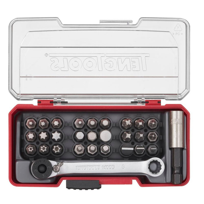 Teng Tools Bit Set Mixed 29 Pieces with Belt Clip