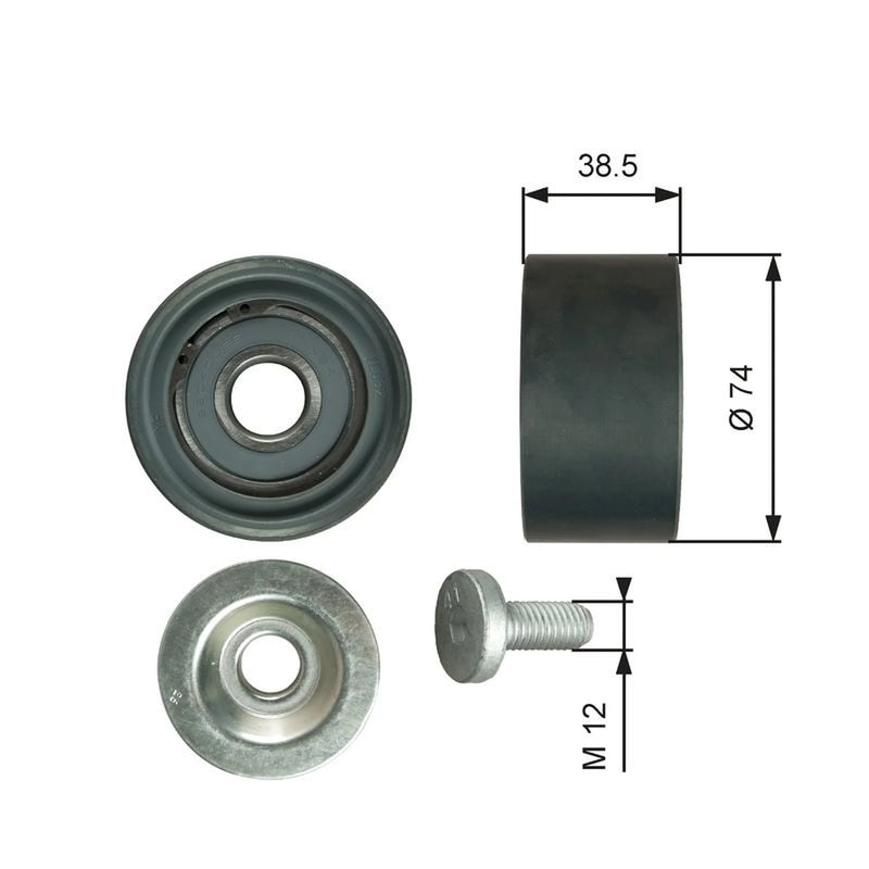 Gates V-Ribbed Belt Deflection/Guide Pulley T36285