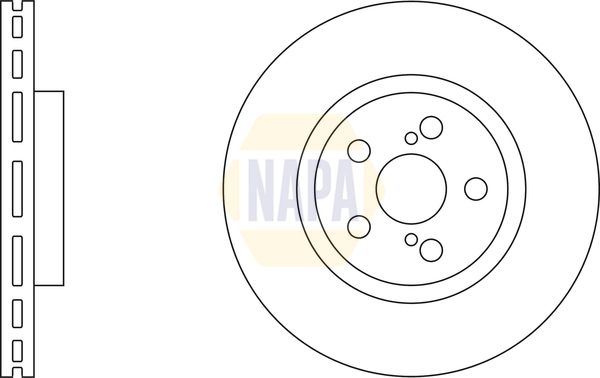 NAPA Front Vented & Rear Vented Brake Discs & Pads fits TOYOTA