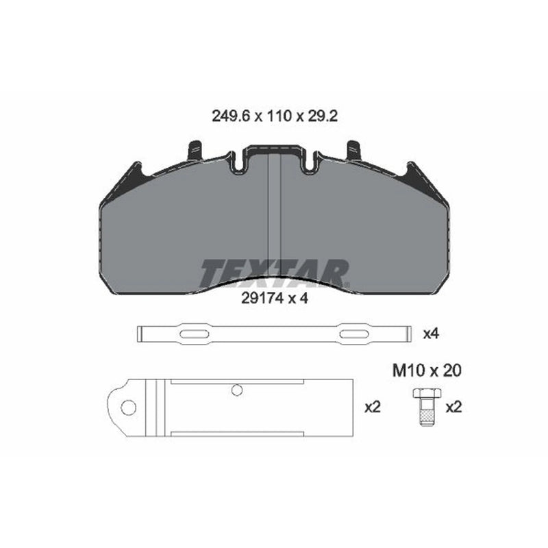 Textar Rear Brake Pad Set 2917411