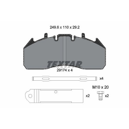 Textar Rear Brake Pad Set 2917411