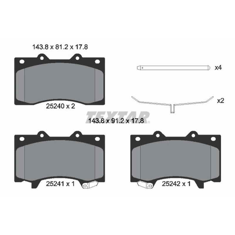 Textar Front Brake Pad Set 2524001