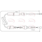 Apec Handbrake Cable Left Rear CAB1572