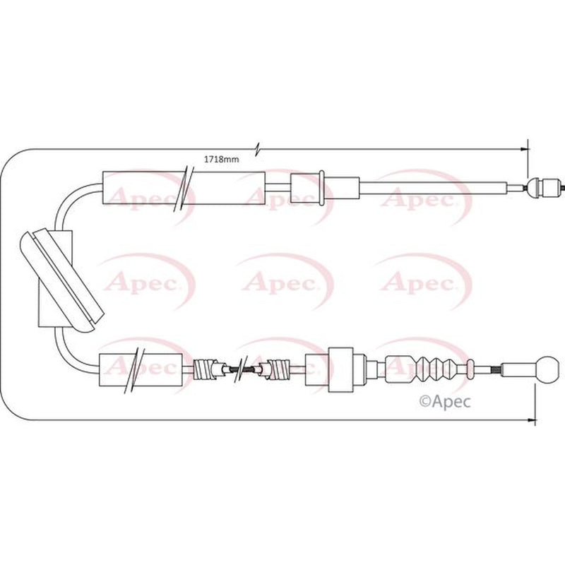 Apec Handbrake Cable Left Rear CAB1572