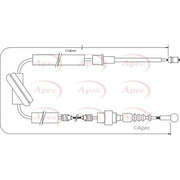 Apec Handbrake Cable Left Rear CAB1572