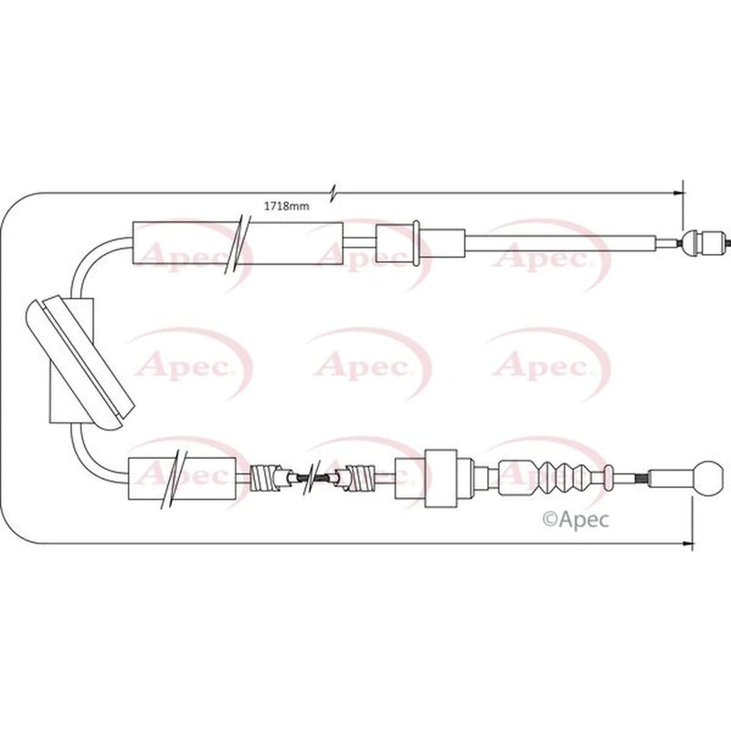Apec Handbrake Cable Left Rear CAB1572